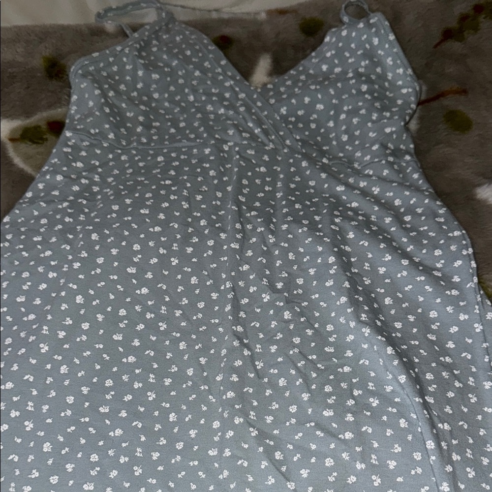 Brandy Melville Blue Floral Midi Dress